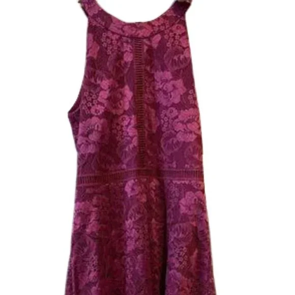 ALLY B. Girls' Burgundy Floral Tapestry lined Party Dress Size 16 - Picture 3 of 9